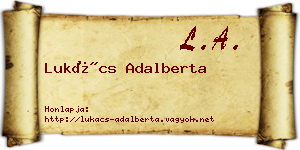 Lukács Adalberta névjegykártya